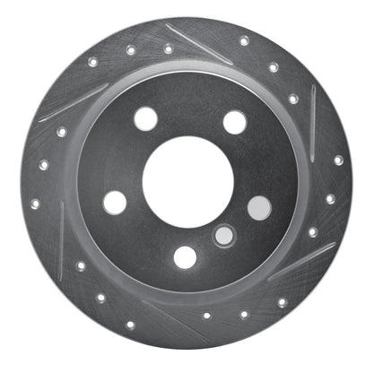 R1 Concepts R1 14-24 Mini Cooper (Excl Clubman) Rear Right Drilled & Slotted Silver Brake Rotor