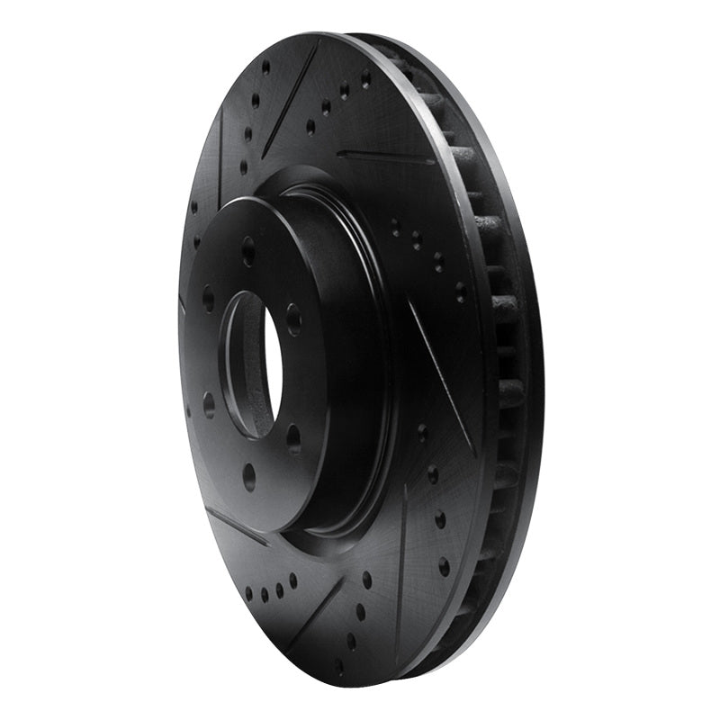 R1 Concepts R1 92-02 Dodge Viper Front Left Drilled & Slotted Black Brake Rotor