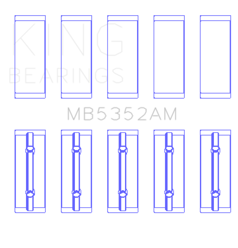 King Engine Bearings Renault K9K/K4M (Size +0.75mm) Main Bearing Set