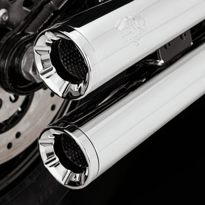 Vance and Hines Vance & Hines HD Softail 18-22 Eliminator S/OS Chrome Slip-On Exhaust