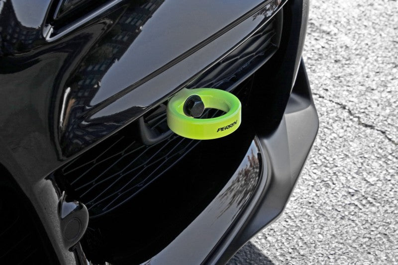 Perrin Performance PERRIN 20-25 Toyota Supra Tow Hook Kit (Front) - Neon Yellow