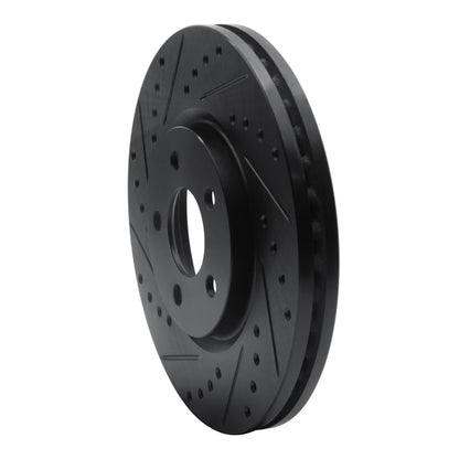 R1 Concepts R1 03-09 Chrysler PT Cruiser Front Left Drilled & Slotted Black Brake Rotor