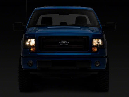 Raxiom 09-14 Ford F-150 Axial OEM Style Rep Headlights- Chrome Housing- Smoked Lens