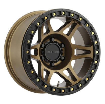 Method Wheels Method MR106 Beadlock 17x9 -44mm Offset 6x5.5 108mm CB Method Bronze w/BH-H24125 Wheel