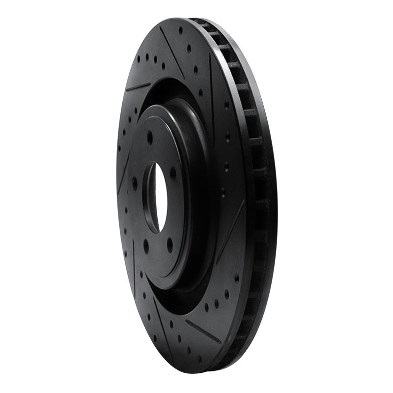 R1 Concepts R1 08-14 Chrysler 200 Front Right Drilled & Slotted Black Brake Rotor