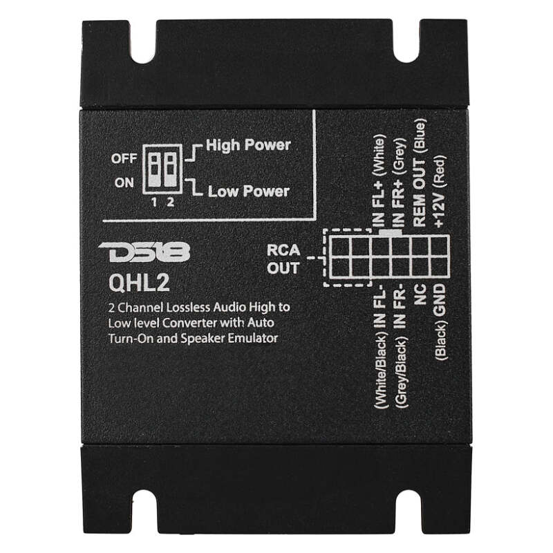 DS18 Lossless Hi/Low Converter 2-Channel Speaker Emulator Auto Turn-On