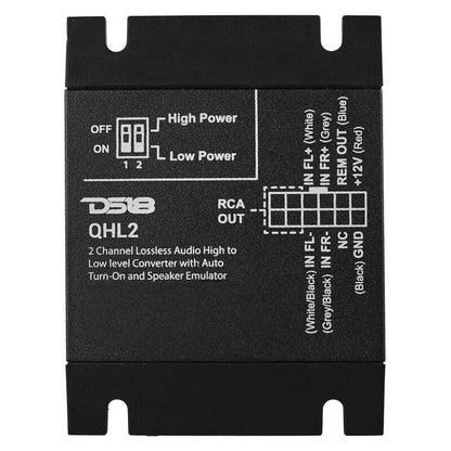DS18 Lossless Hi/Low Converter 2-Channel Speaker Emulator Auto Turn-On