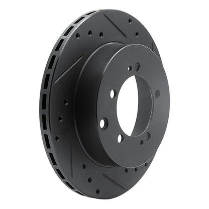 R1 Concepts R1 94-95 Eagle TALON Rear Right Drilled & Slotted Black Brake Rotor