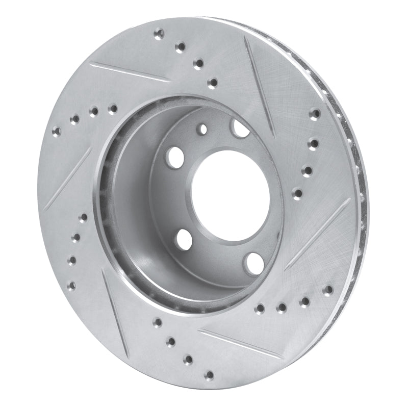 R1 Concepts R1 1976-1993 Volvo 265 Front Left Drilled & Slotted Silver Brake Rotor