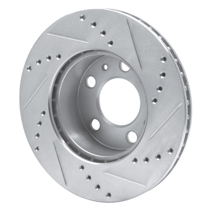 R1 Concepts R1 1976-1993 Volvo 265 Front Left Drilled & Slotted Silver Brake Rotor