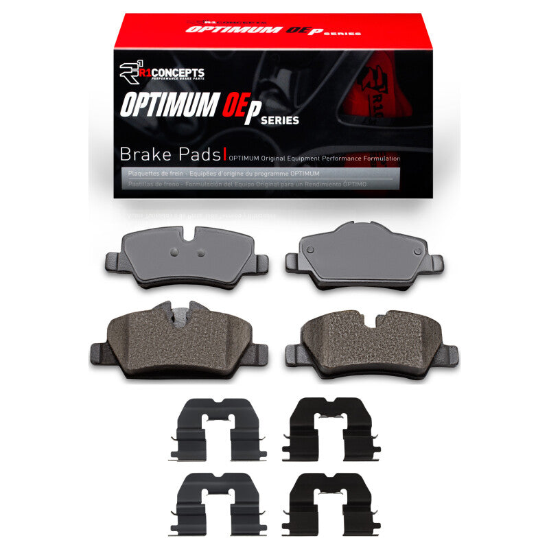 R1 Concepts R1 2014-2024 Mini Cooper (Excl Clubman) Rear R1 Optimum OE Pads & Hardware Kit