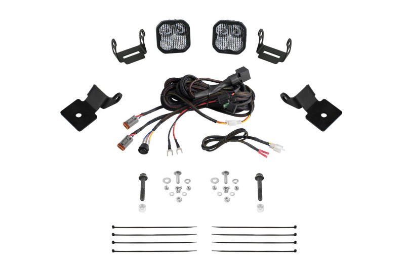 Diode Dynamics 14-18 Polaris RZR XP Stage Series SS3 A-Pillar Pod Kit - Sport White Combo