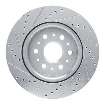 R1 Concepts R1 17-25 Buick Enclave Rear Right Drilled & Slotted Silver Brake Rotor