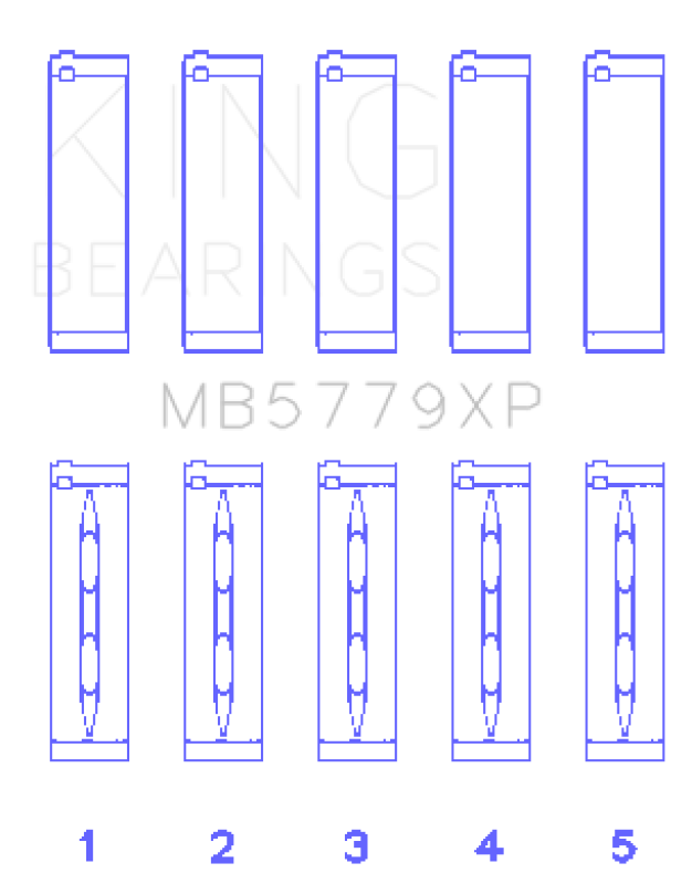 King Engine Bearings Audi CDAA/ CDHA/ CHHA/ CHHB/ CJXA/ CJXB Main Bearing Set