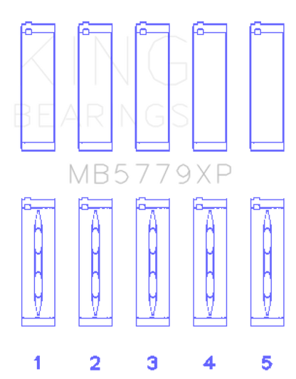 King Engine Bearings Audi CDAA/ CDHA/ CHHA/ CHHB/ CJXA/ CJXB Main Bearing Set