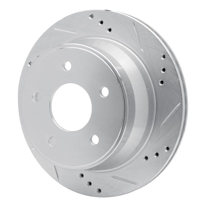 R1 Concepts R1 97-05 Chevrolet Blazer Rear Right Drilled & Slotted Silver Brake Rotor