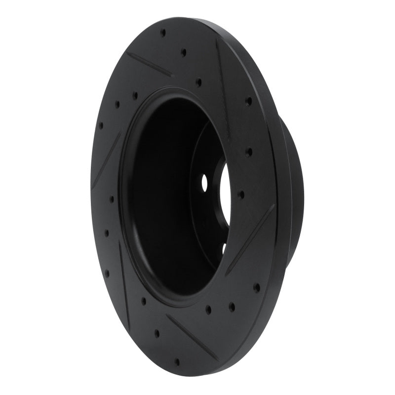 R1 Concepts R1 67-72 Volvo 142 Front Left Drilled & Slotted Black Brake Rotor