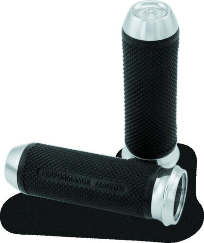 Performance Machine Handle Grip Set - Elite Cable - Chrome