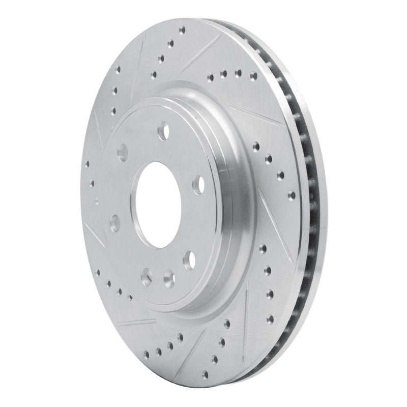 R1 Concepts R1 07-17 Buick Enclave Front Left Drilled & Slotted Silver Brake Rotor