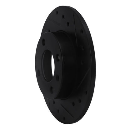 R1 Concepts R1 86-93 Volkswagen Quantum Rear Right Drilled & Slotted Black Brake Rotor