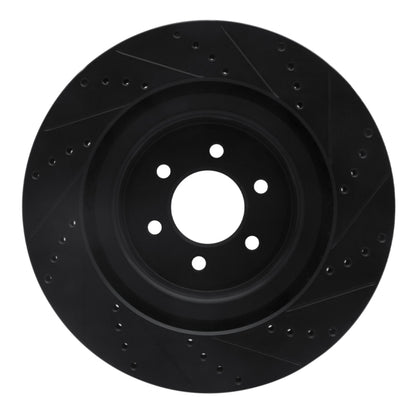 R1 Concepts R1 2003-2017 Dodge Viper Front Left Drilled & Slotted Black Brake Rotor