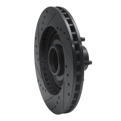 R1 Concepts R1 84-87 Lincoln CONTINENTAL Front Right Drilled & Slotted Black Brake Rotor