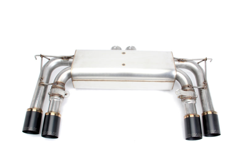 Dinan 15-19 BMW X5 M/X6 M (F85/F86) Free Flow Axleback Exhaust System - Black Tips