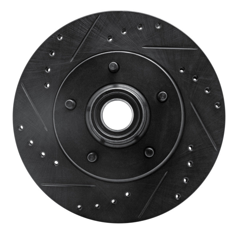 R1 Concepts R1 70-81 Buick Electra Front Left Drilled & Slotted Black Brake Rotor