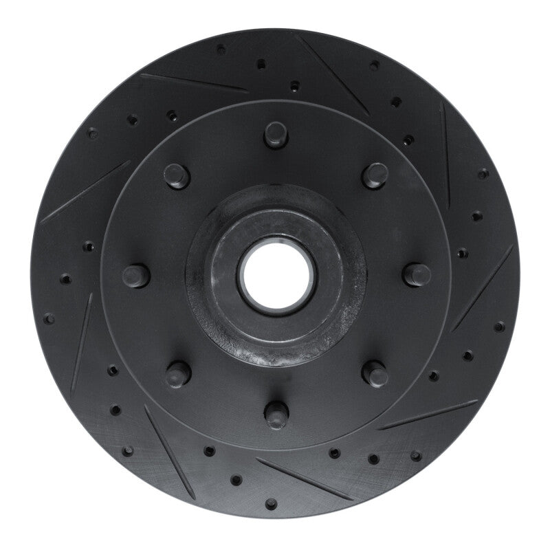 R1 Concepts R1 78-81 Dodge B350 Front Right Drilled & Slotted Black Brake Rotor