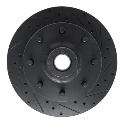 R1 Concepts R1 78-81 Dodge B350 Front Right Drilled & Slotted Black Brake Rotor