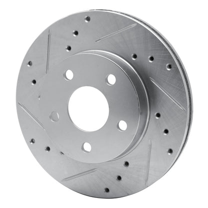 R1 Concepts R1 80-89 Buick SKYLARK Front Left Drilled & Slotted Silver Brake Rotor