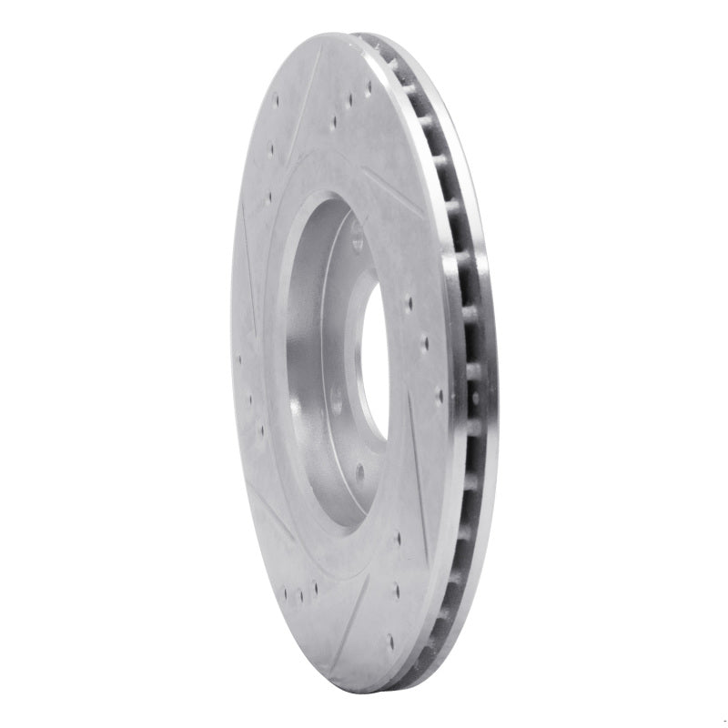 R1 Concepts R1 89-91 Peugeot 405 Front Right Drilled & Slotted Silver Brake Rotor
