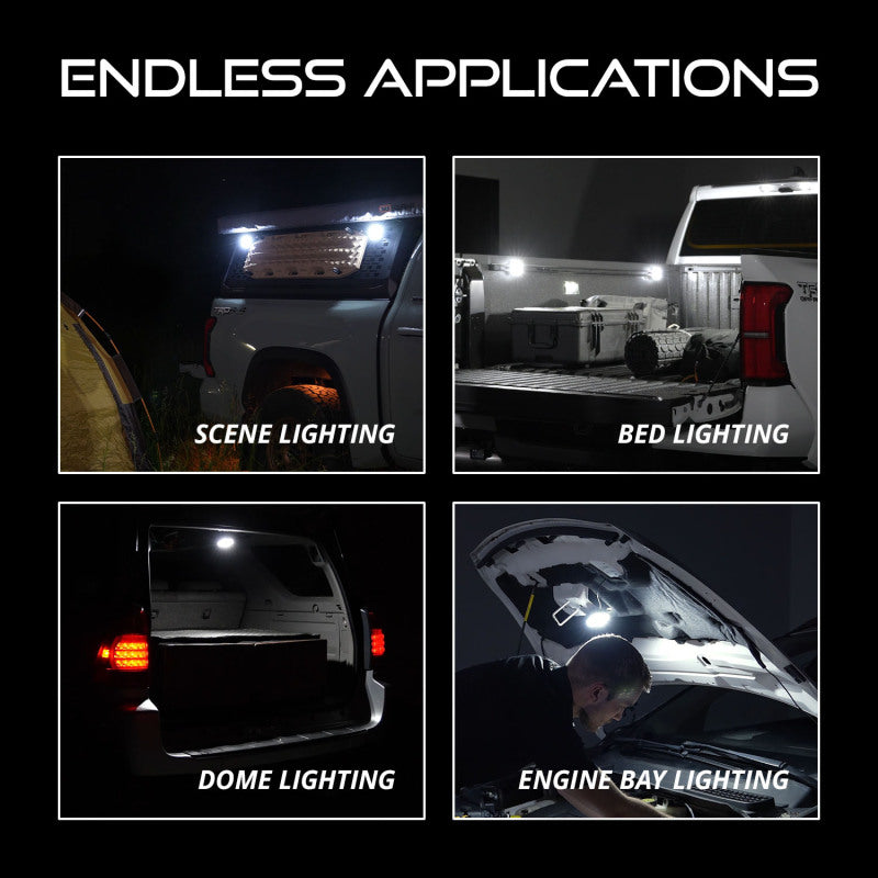 Diode Dynamics Stage Series SXS Rock Light Installer Kit - White Diffused M8 (8-pack)