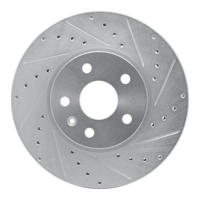 R1 Concepts R1 06-15 Lexus IS250 Rear Right Drilled & Slotted Silver Brake Rotor