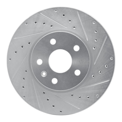 R1 Concepts R1 06-15 Lexus IS250 Rear Right Drilled & Slotted Silver Brake Rotor