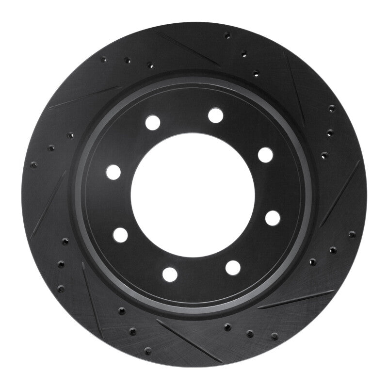 R1 Concepts R1 12-21 Nissan NV1500 Rear Right Drilled & Slotted Black Brake Rotor