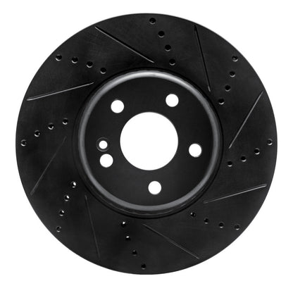 R1 Concepts R1 15-23 Mercedes-Benz E250 Front Right Drilled & Slotted Black Brake Rotor