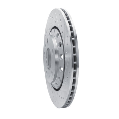 R1 Concepts R1 04-10 Audi A8 Rear Right Drilled & Slotted Silver Brake Rotor