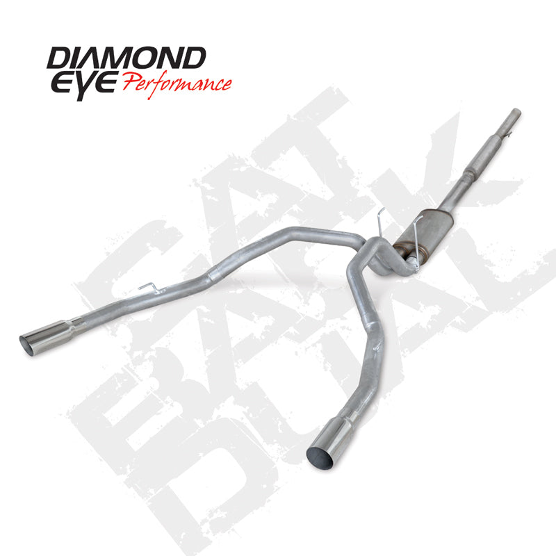Diamond Eye Performance Diamond Eye KIT 3in Catback DUAL AL: DODGE 1500 2009-12 HEMI