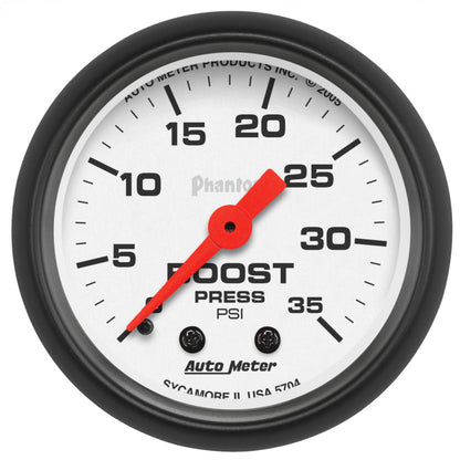 Autometer Phantom 52mm 35 PSI Mechanical Boost Gauge