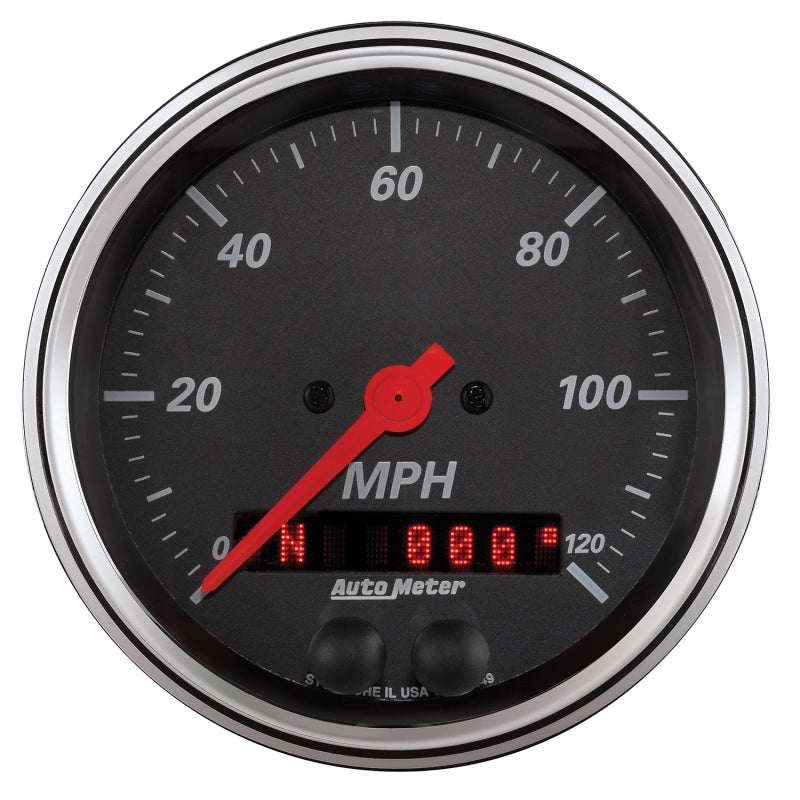 Autometer Designer Black 3-3/8in Electric 120MPH GPS Speedometer