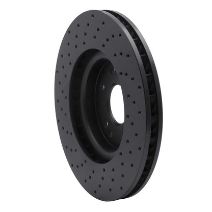 R1 Concepts R1 94-02 Mercedes-Benz E500 Left Front Drilled Black Brake Rotor