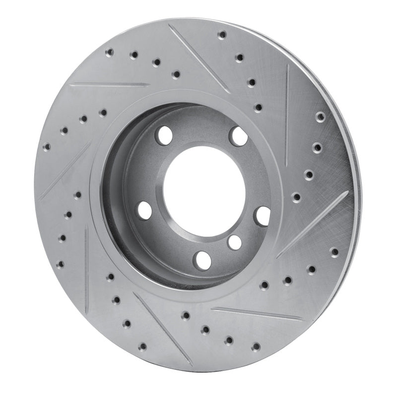 R1 Concepts R1 11-16 Mini Cooper Paceman Front Left Drilled & Slotted Silver Brake Rotor