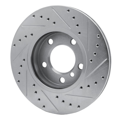 R1 Concepts R1 11-16 Mini Cooper Paceman Front Left Drilled & Slotted Silver Brake Rotor