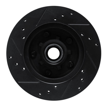R1 Concepts R1 78-78 Buick Century Front Right Drilled & Slotted Black Brake Rotor