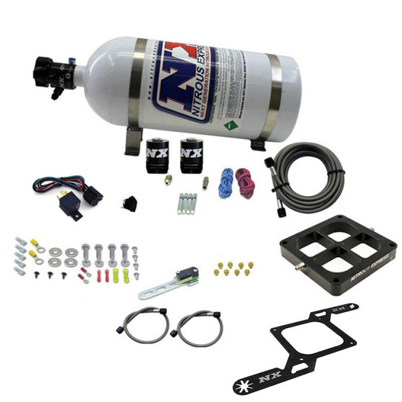 Nitrous Express Dominator Single Entry Billet Crossbar RNC Nitrous Kit (250-750HP) w/10lb Bottle