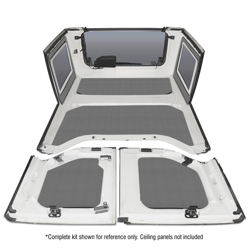 DEI 11-18 Jeep Wrangler JK 4-Door Boom Mat Rear Side Window Trim - 2 Piece - Gray