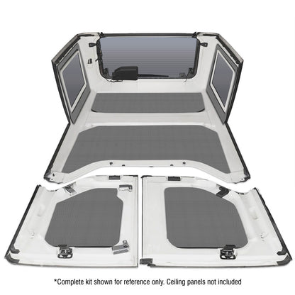 DEI 11-18 Jeep Wrangler JK 4-Door Boom Mat Rear Side Window Trim - 2 Piece - Gray