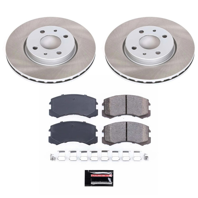 PowerStop Power Stop 02-07 Mitsubishi Lancer Front Semi-Coated Rotor Kit