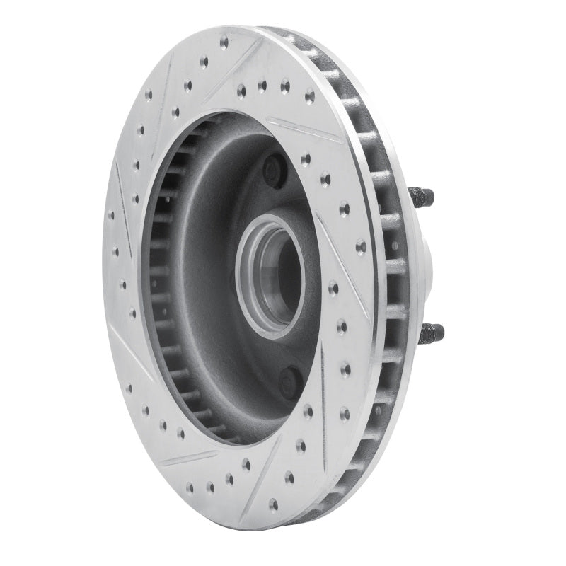 R1 Concepts R1 73-93 Ford E-100 Econoline Front Right Drilled & Slotted Silver Brake Rotor